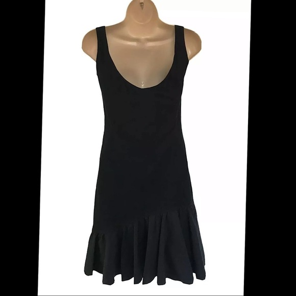 Moschino Cheap & Chic Black Asymmetrical Hem Dress - Picture 3 of 5